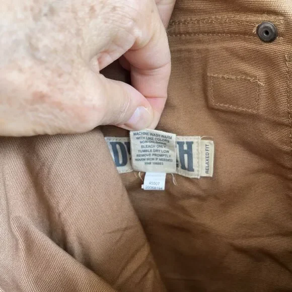 Duluth Trading Mens Flex Fire Hose Pants Size 40x29 Relaxed Fit Khaki Workwear - Picture 11 of 13